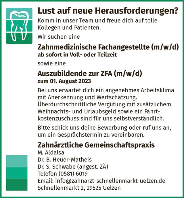 Stellenanzeige