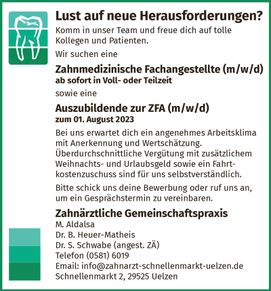 Stellenanzeige